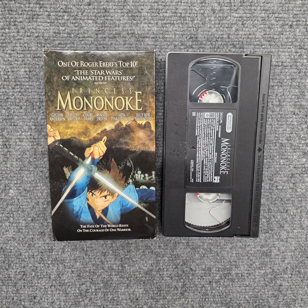 Princess Mononoke VHS 2000 Studio Ghibli Miramax Anime Movie English Dubbed